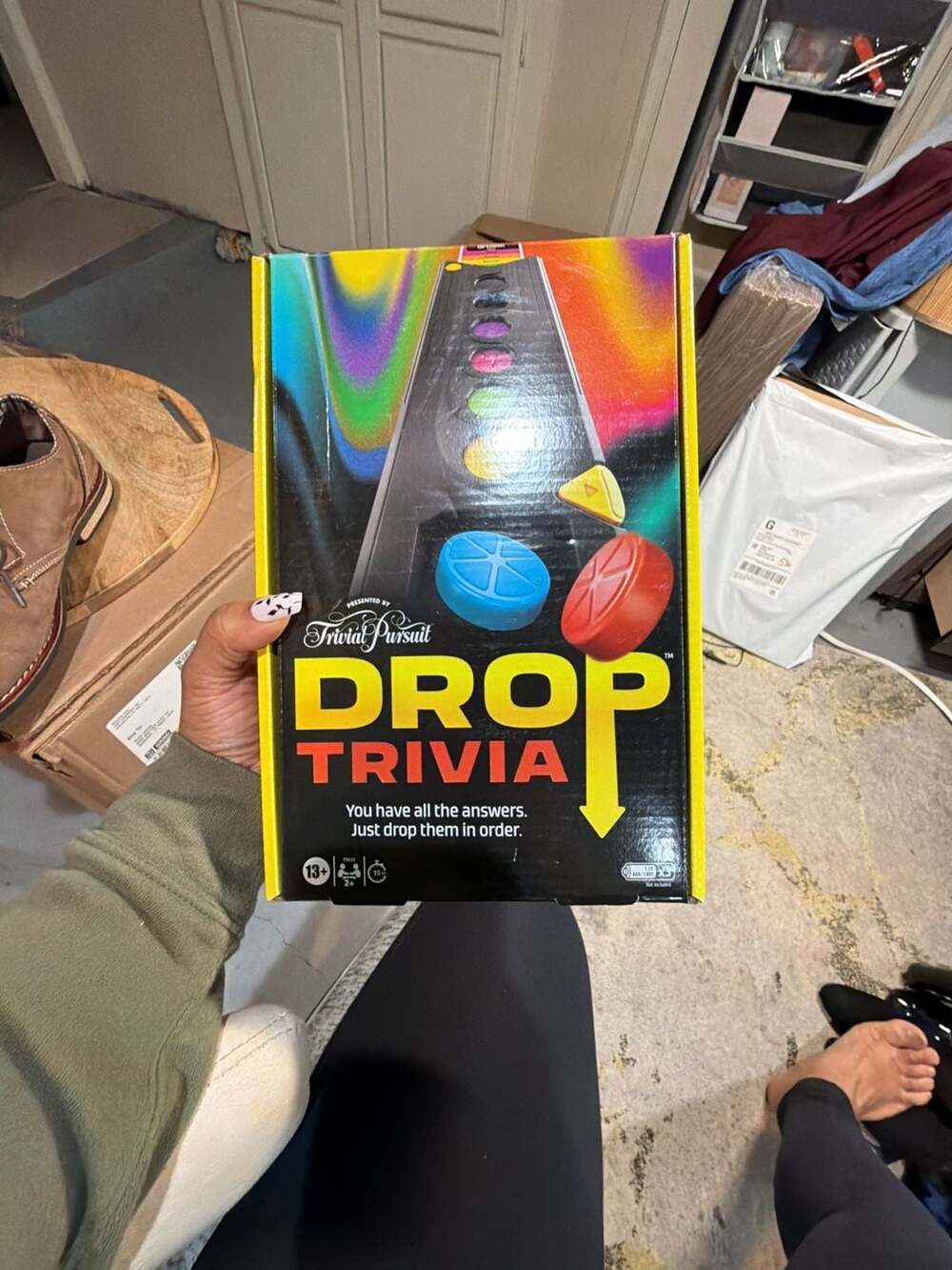 Hasbro Gaming Trivial Pursuit Drop Trivia Electronic Party Game